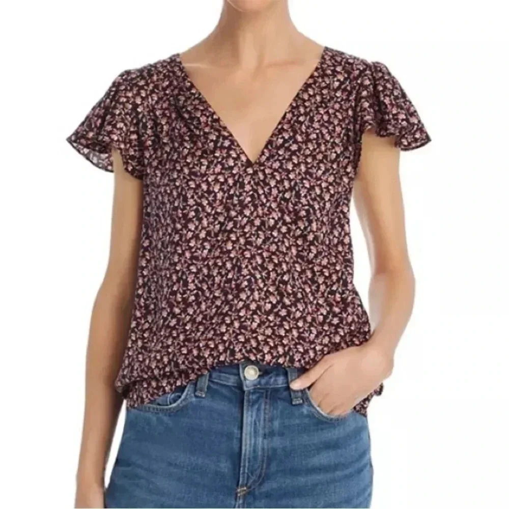 Rebecca Taylor floral silk blend Francesa blouse